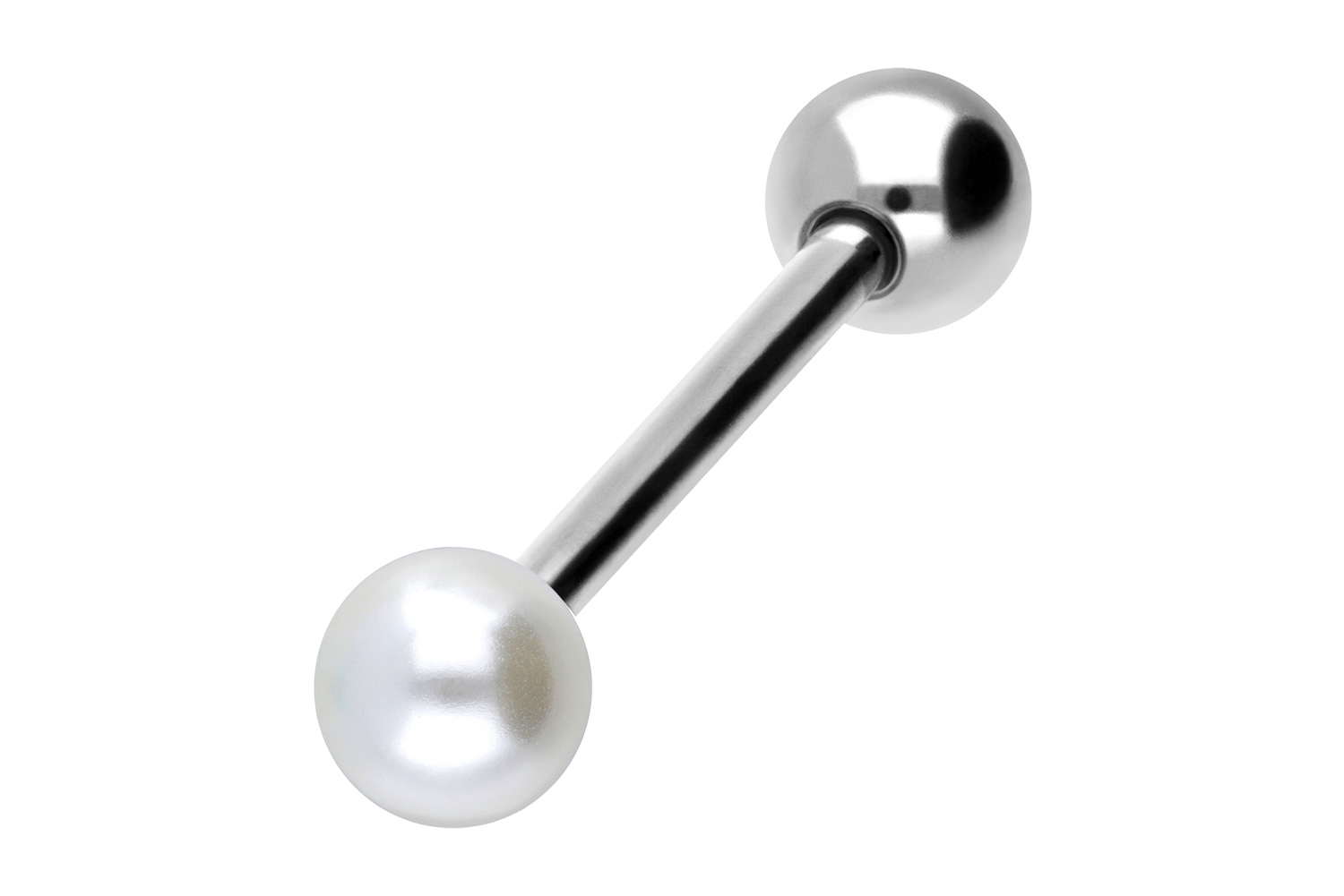 Chirurgenstahl Barbell Piercing SYNTHETISCHE PERLE + CHIRURGENSTAHL-KUGEL